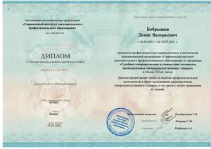Эксперт Бобрышев Денис Валерьевич